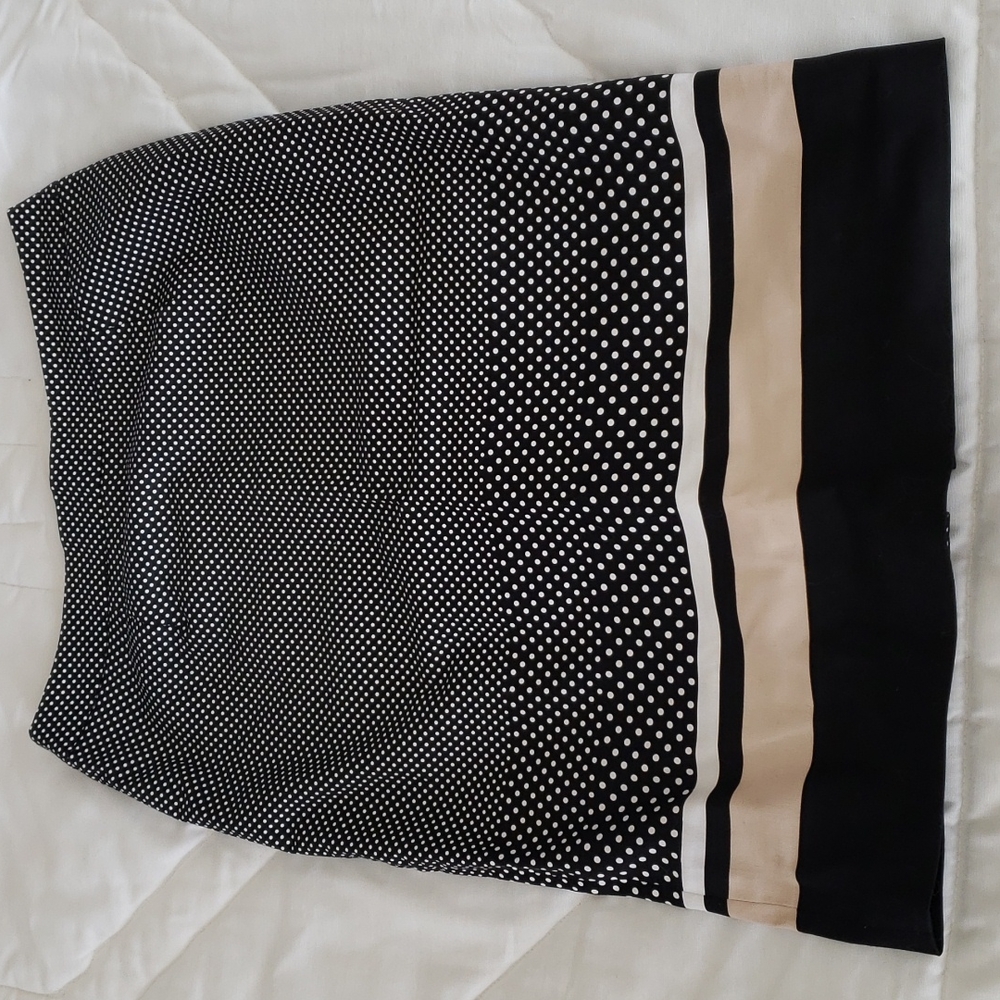 Cleo polka-dot pencil skirt